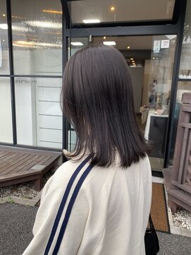 アヴァンス 北花田店(AVANCE) 【#オリーブグレージュ】×外ハネミディアム×似合わせ