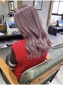 くすみピンク、ピンクベージュ、wカラー、ハイライト