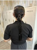 個性派お呼ばれヘアセット×タイトアレンジ