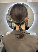 #お呼ばれヘア#結婚式ヘア#タイトアレンジ