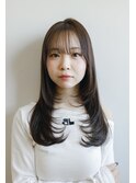 小顔レイヤーカット☆韓国ヘア☆透明感グレージュカラー