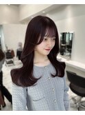 13854黒髪くびれヘア髪質改善レイヤーカット韓国風巻きワンホン