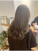 シアーグレージュ×ナチュラルロング