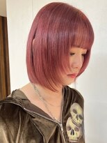 クオリス 上板橋店(QUALIS) 20代30代◎夏色ハイトーンレッド×顔周りレイヤーショートボブ