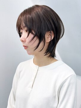 アイティーバイアルバム 八王子店(IT by ALBUM) ショート美髪顔周りレイヤーグレージュくびれヘア_ba555683