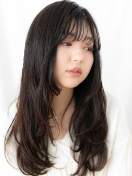 カバーヘア ブリス 大宮西口(COVER HAIR bliss) シースルーバング暖色系カラー姫カットロング//大宮20代30代