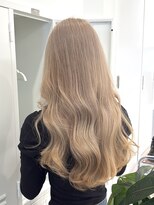 サンクプロジェクト(cinq PROJECT)&nbsp;ラベンダーミルクティーグレージュ韓国風顔まわりレイヤー原宿