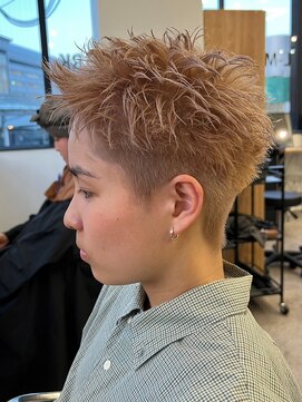 エルマーク 梅田(L-MARK) ダブルカラー/ブリーチ/ミルクティー/ヘアカラー/men's