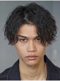 波巻きスパイラルパーマツイストスパイラルパーマメンズヘア