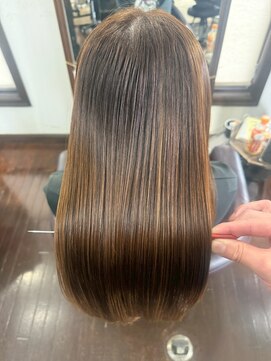 美容室 メザミー MESAMIES 大人キレイ透明感ミルクティーブラウン×髪質改善エアストレート