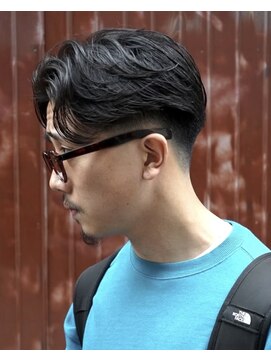 ゾーイ ボーイズ(ZOEY boyz) メンズショートソフトフェードリバースパーマ眼鏡オールバック