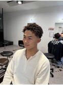 カキアゲパーマツーブロックフェードアップバング