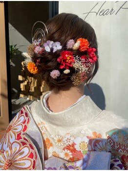 ハープット 府中けやき並木店(HearPut)の写真/《着付けご予約受付中》ヘアセットもお任せ♪ヘアサロンならではの最旬ヘアアレンジ&着付けで可愛く変身♪