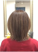30代40代50代/白髪ぼかしハイライト/くびれボブ