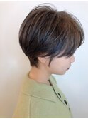 Aimee町田マッシュショート×カーキグレージュ