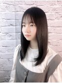 【縮毛矯正】透けバング×ガーリーストレート