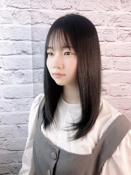 ビューティドレッセヤマノ 池袋パルコ(Beauty Dresse YAMANO) 【縮毛矯正】透けバング×ガーリーストレート