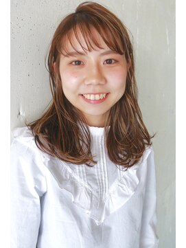 コンビネーション(combination) ベージュカラー ハイライト 毛先カール プリカール 学割U24