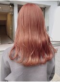 936外国人風カラーカシスレッドベイビーピンクふんわりカール