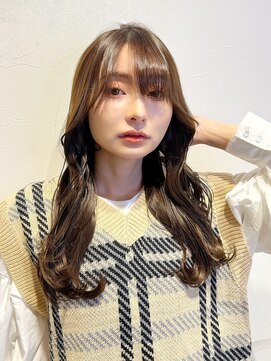 ロンド ストラーダ 心斎橋(Lond strada) 韓国前髪顔周りロング×デザインカラー[心斎橋/髪質改善]