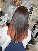 ヘアーリゾートガーデンバイトロント 船橋法典店(Hair Resort Garden by Toronto)&nbsp;オレンジブラウン×インナーオレンジ 【船橋、西船橋、塚田】