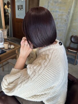 ヨーク(yoke.) ピンクブラウンのミニボブ