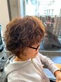 パッション フォー ヘアー 並木店(Passion for hair)&nbsp;大きめパーマとブラウンカラーで活き活きした印象に[白髪ぼかし]
