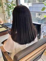 ヘアリゾート粋 ティガ 池袋店(tiga)&nbsp;髪質改善/透明感カラー/艶髪ダークブラウン/セミロング