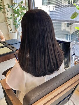 ヘアリゾート粋 ティガ 池袋店(tiga) 髪質改善/透明感カラー/艶髪ダークブラウン/セミロング
