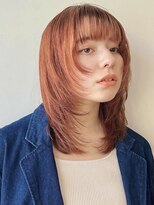 ガーデン 銀座(GARDEN)&nbsp;ウルフレイヤー/ミディアム/イメチェン/暖色カラー/オレンジ