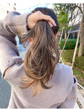 ノラ ヘアーサロン(NORA HAIR SALON) ナチュラル小顔前髪あり後れ毛サイドバング結べるボブくびれヘア