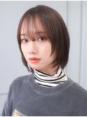 【over hair】レイヤーカット×シースルーバング×ショートボブ