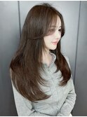 美髪顔周りレイヤーロング_F90074