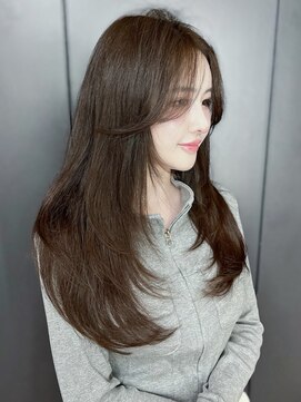 アルバム 新宿(ALBUM SHINJUKU) ロング顔周りレイヤー似合わせカット韓国ヘア_F90074