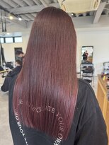 ナンバー(number+)&nbsp;30代40代ナチュラルブリーチなしピンク大人ロング