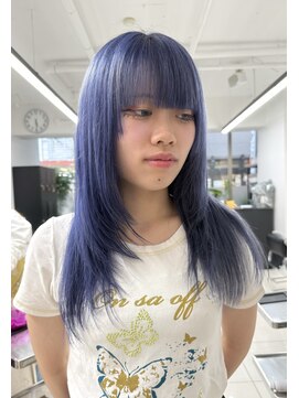 ユニークノベル 中央林間(unique novel) 色落ちまで可愛いハイトーンブルーカラー／ダブルカラー