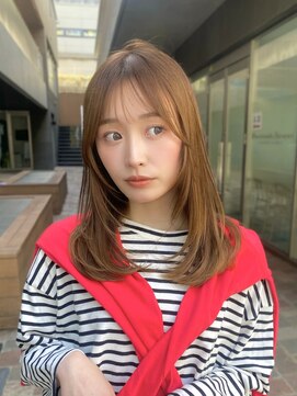 ガーデン 渋谷(GARDEN) レイヤーカット 顔周り似合わせ ベージュカラー ミディアム