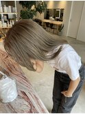 オリーブベージュブリーチカラー透明感カラー◎杉本