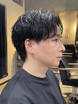 ブルニール 中崎町(BLEUNIR)&nbsp;フェザーパーマ　センターパート　韓国ヘア　ビジネスヘア