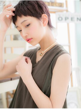 モッズヘア 越谷(mod's hair) 表情クールに…大人かわいい黒髪ベリーショートA2越谷20代30代!