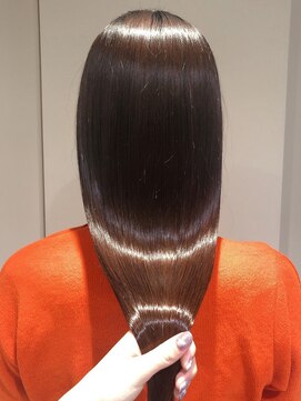 髪質改善トリートメント*グレージュカラー*ロングヘア*白髪染め