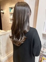 キャアリー(Caary)&nbsp;福山美容室caaryオリーブブラウンイルミナカラー髪質改善40代
