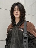 ロングレイヤー/メンズロング/ウルフカット/ニュアンスパーマ