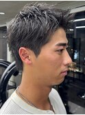 刈り上げアップバングスパイキーショートパーマスパイラルパーマ