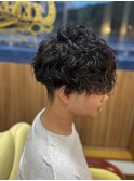 縦落ちプードルパーマ