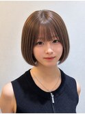 ボブカット/ブラウンベージュ/透明感カラー
