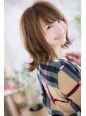 ゆるふわ外ハネ♪愛されミディ
