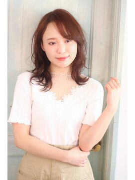 ソア 武蔵小杉(SOAR) 毛先パーマネオウルフ小顔外ハネボブアッシュブラウン