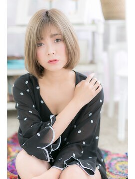 ミック 日暮里店(miq) 個性派カラーで格上げ★小顔前下がりボブb
