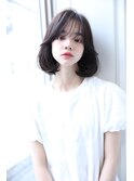 【西梅田】韓国ボブタンバルモリシースルーバングブルーブラック